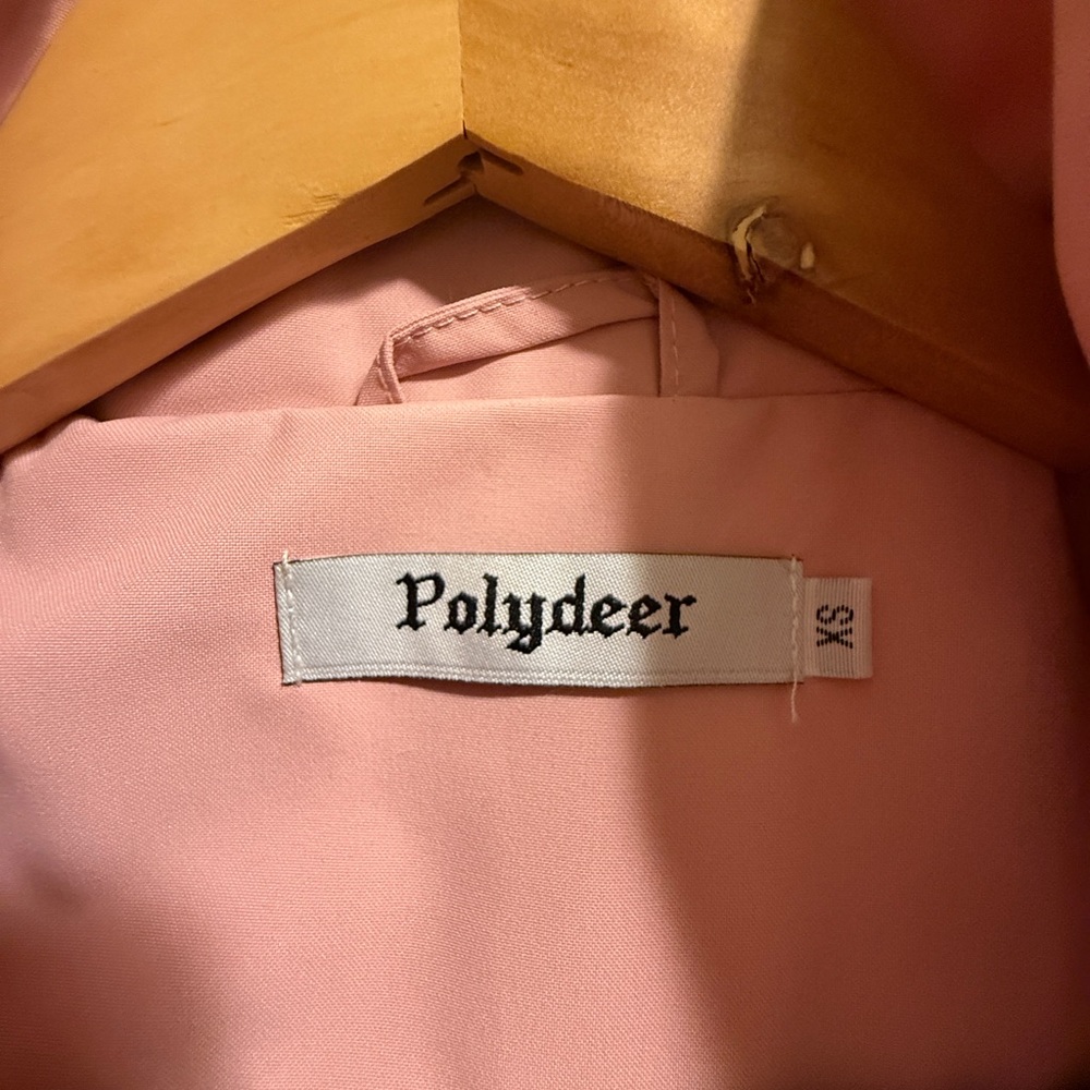 Pink Trench Coat by Pollydeer with Detachable Hood. NWT - Picture 6 of 15